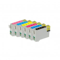 Remanufactured Epson T0807 Set of Ink Cartridges